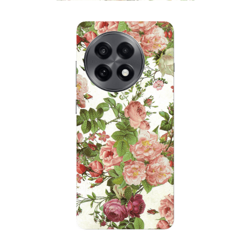 Oneplus 13 5G Pink roses 2 Transparent Silicone TPU Θήκη